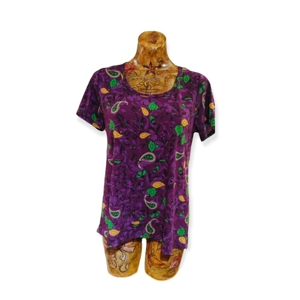Lularoe top Medium short sleeve purple t shirt tunic